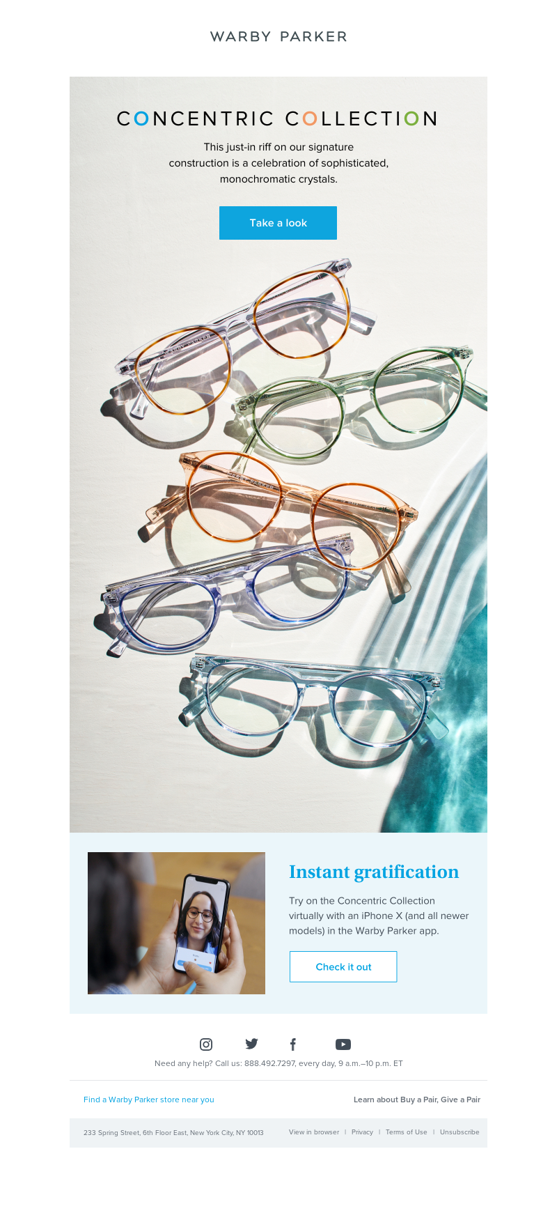 Warby Parker - Hello, Concentric Collection