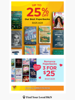 Barnes & Noble - Up to 25% Off Our Best Paperbacks