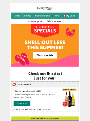 Total Wine & More - Save on Limited-Time Specials! PLUS Deals Inside