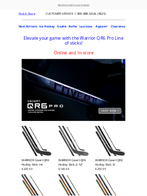 Perani’s Hockey World - Elevate your game with the Warrior QR6 Pro Line of sticks!