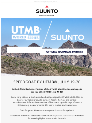 suunto - See you at Speedgoat by UTMB® 🏃🏔️