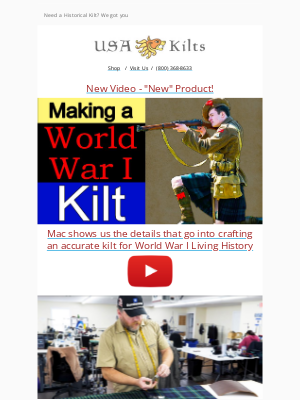 USA Kilts - Kilts For Historical Reenactment?