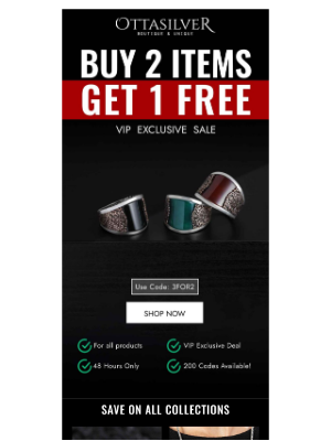 Ottasilver - HIDDEN OFFER: Buy 2 Get 1 Free Almost Gone