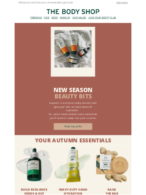 The Body Shop (United Kingdom) - Refresh your Autumn routine with these essentials!