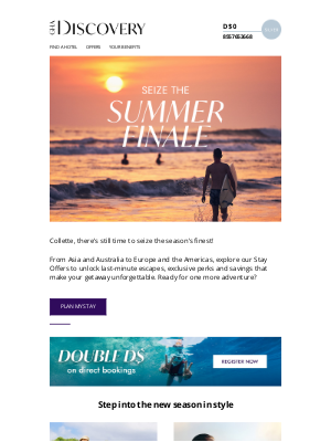 Discovery Loyalty - Summer’s almost over 🏖️ Make the most of the sunny days!