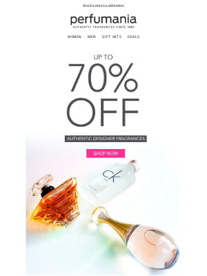 perfumania - Enjoy up to 70% Off Designer Fragrances!