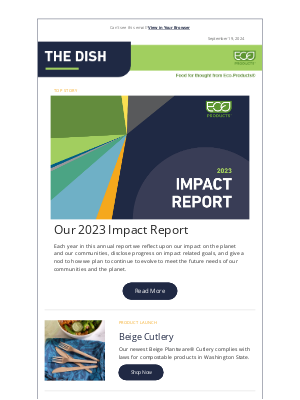 Eco-Products - The Dish Newsletter 9/19/2024