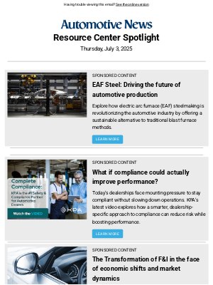 Automotive News - 4 Strategies to improve fixed ops revenue | AI’s real impact on automotive | Can compliance drive performance?