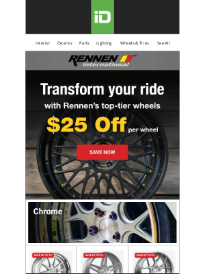 🌟 $25 Off Rennen Wheels | Make Every Turn Count!