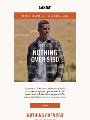 Barkers New Zealand - Layer Up for Less - Outlet Exclusive Clearance Sale