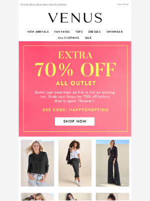 VENUS Fashion - Outlet's Now 70% Off! 🚨