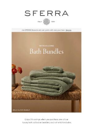 SFERRA - Bath Bundle Savings: 5% Off