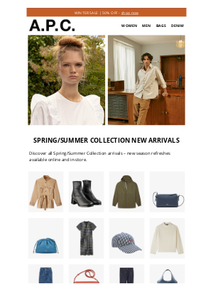 APC - New arrivals | Spring/Summer '25 Collection