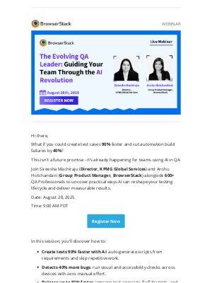 BrowserStack - Cut Build Failures by 40% -  Proven Strategies from KPMG’s Leadership