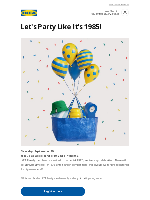 IKEA - 🎉 Celebrate IKEA’s Big 4-0—Free Fun, Free Cake, Giveaways & more!
