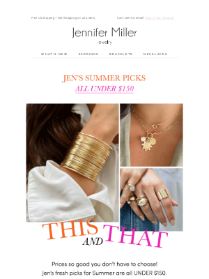 Jennifer Miller Jewelry - Under $150: Jen's Summer Picks ☀️