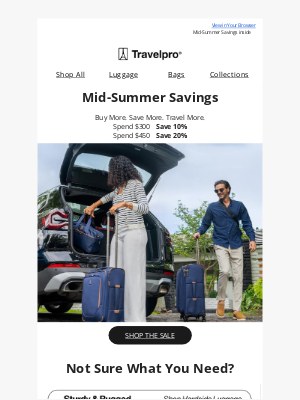 Travelpro Products - Save up to 20% off all travel gear ☀️