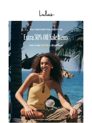 Lulus - Happening Now: Extra 30% Off Sale 🎉