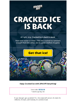 StickerApp - Cracked Ice Is Back—Finally!🙌
