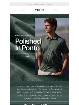 Vuori - New Color: The Ponto Performance Polo