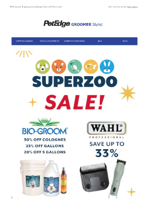 PetEdge - SuperZoo SALE Online Now For Everyone