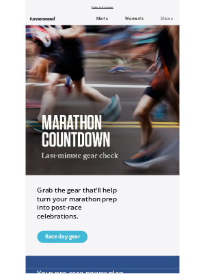 Runners Need (United Kingdom) - Your pre-race run plan ↓