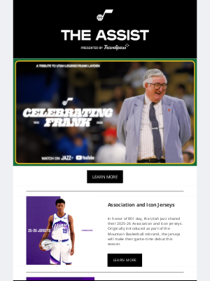 Utah Jazz - Celebrating Frank | Association and Icon Jerseys