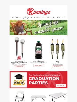 Runnings Stores - Spruce Up Your Outdoor Space!