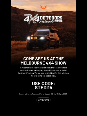 Stedi (Australia) - Come See Us At The Melbourne 4X4 Show 2025 🏕️