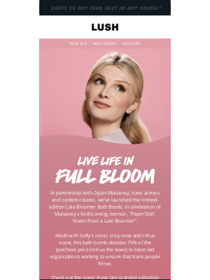 Lush North America - 🌹 New Late Bloomer Bath Bomb
