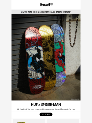 HUF Worldwide - Spider-Man Restock