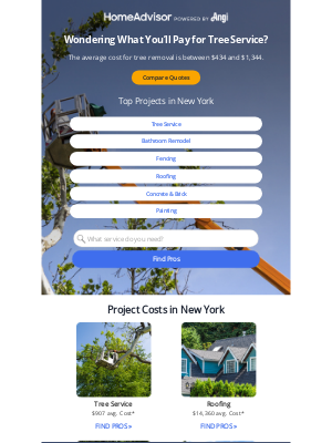 HomeAdvisor - Tree Service Costs in 10003