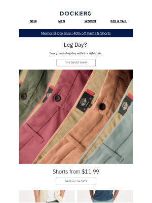 Dockers - Don’t miss out on our best-selling shorts