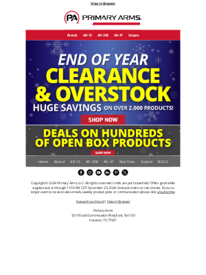 Primary Arms LLC - 💰 GIANT Clearance Savings Event starts NOW! 💰