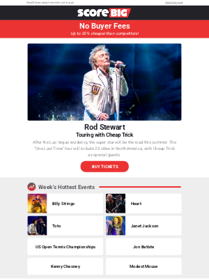 ScoreBig - Rod Stewart / Billy Strings / Toto / Heart / And More!