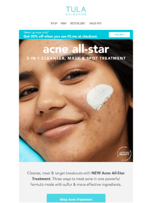 TULA - NEW: Acne All-Star 3-in-1 Treatment