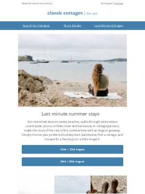 Classic Cottages - Last minute summertime stays 🌞