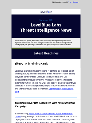 Cyber Security - Threat Intelligence News - September 2025
