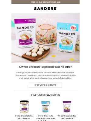Sanders Candy - Discover white chocolate bliss