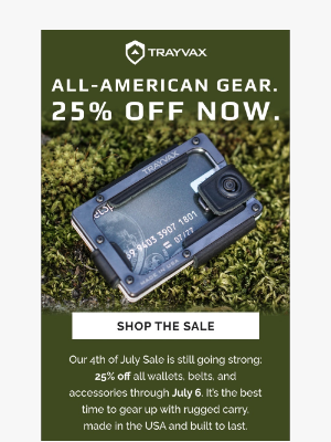 Trayvax - 25% Off Through the 4th—Don't Miss Out