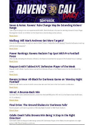 Baltimore Ravens - Marie, Here's Your Ravens Call Daily