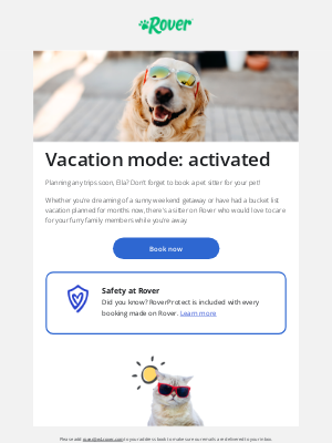 Rover.com - Can't bring your pets? Book a loving sitter