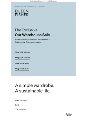 EILEEN FISHER - You're Invited: Our Warehouse Sale