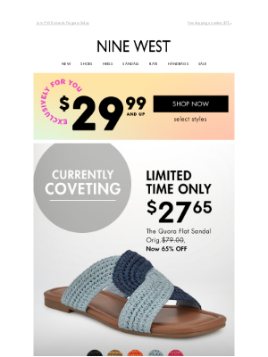 Nine West - Raffia Sandals NOW $27.65