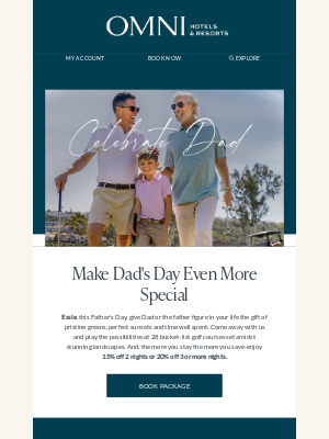 Omni Hotels & Resorts - Last Chance to Tee Up the Perfect Father's Day Gift ⛳