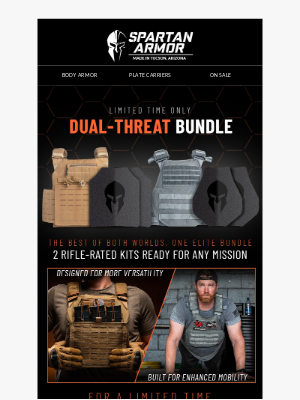 Spartan Armor Systems - Dual-Threat Bundle | 2 Kits One Low Price