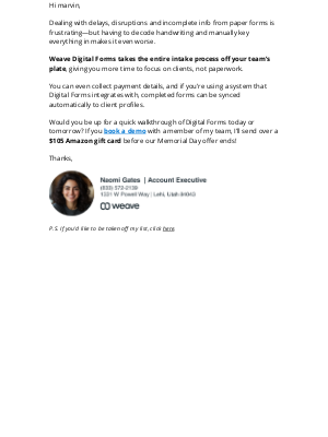 Weave - $105 says you’ll love Digital Forms