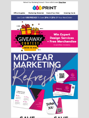 123Print - Final Week to SAVE & Enter to Win FREE Products & Services!