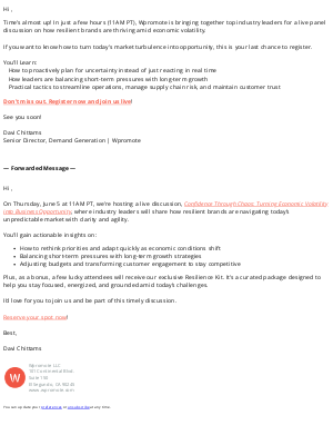 Wpromote - Fwd: Invitation Reminder: Strategies to Navigate Today’s Shifting Market