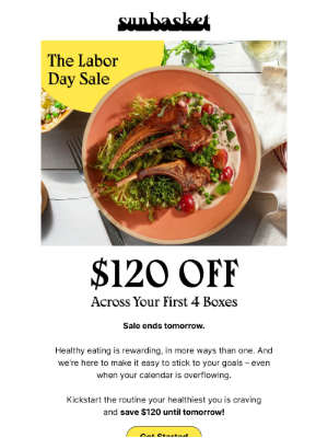 Sun Basket - 🚨 Last call for Labor Day savings!